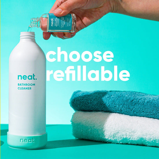 neat. Cleaning Detergents neat - Anti-Bac Bathroom Cleaner Refill Starter Pack - Sage & Mint 500ml