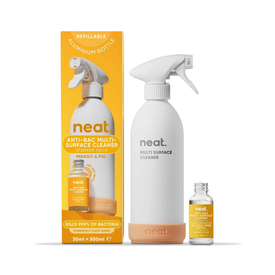 neat. Cleaning Detergents neat - Anti-Bac Multi Surface Refill Starter Pack - Mango & Fig 500ml