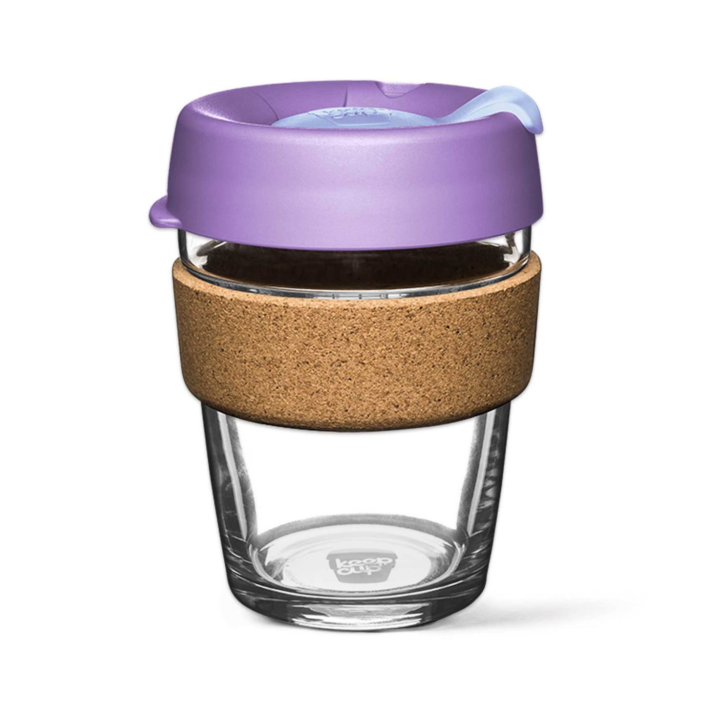 Keepcup Brew Cork Coffee Cups Keepcup Brew 12oz Glass Coffee Cup With Cork Band - Moonlight