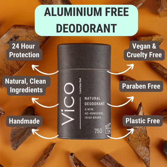 Vico Deodorant Vico Natural Deodorant Stick - 24hr Odour Protection - Luxurious Oud