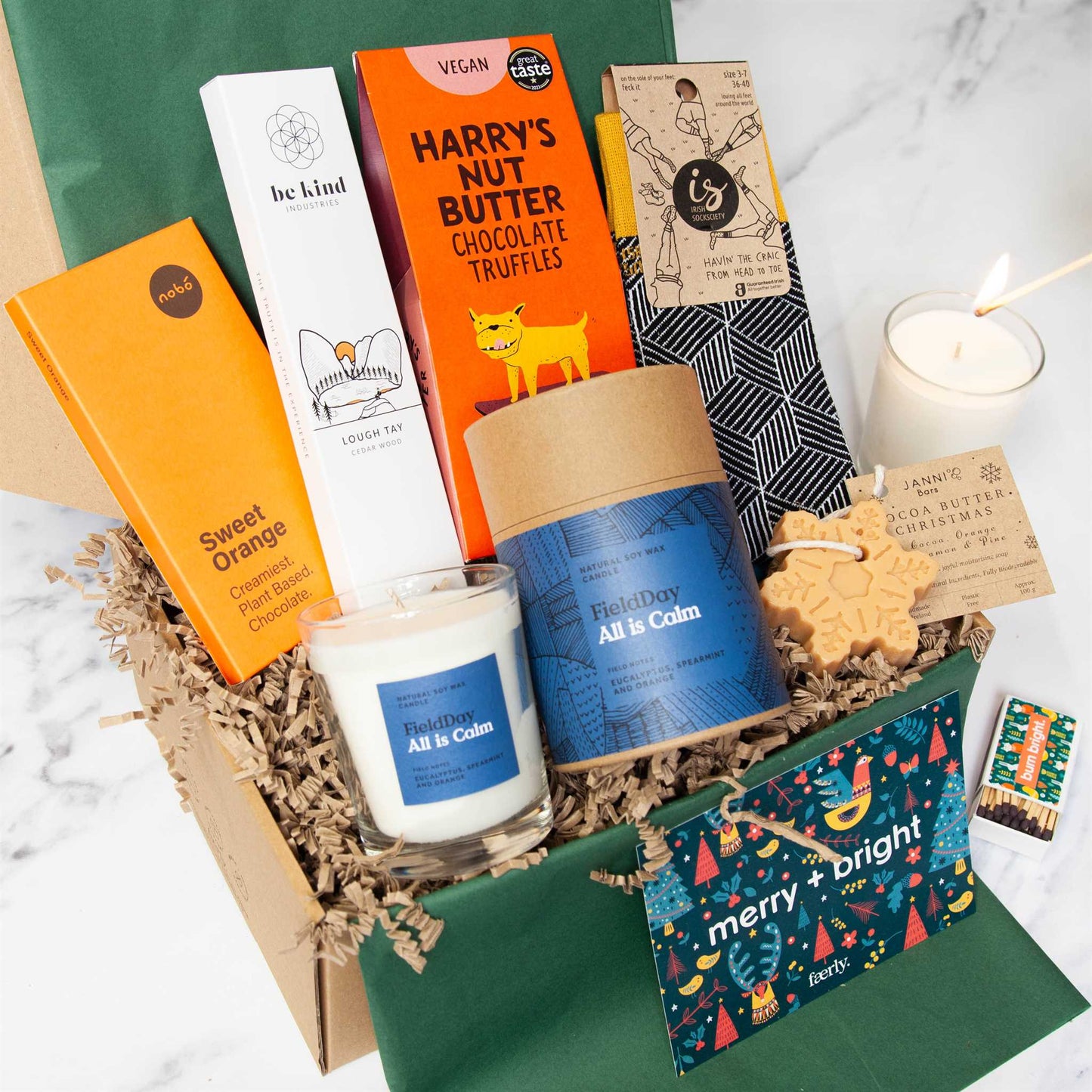 Faerly Gift Box Pure Sunshine (Unisex Socks Size 3-7) Winter Wellbeing Gift Box