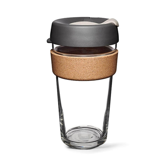 Keepcup Brew Cork Coffee Cups Keepcup Brew 16oz Glass Coffee Cup With Cork Band - Press