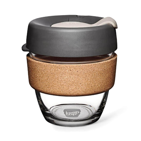 Keepcup Brew Cork Coffee Cups Keepcup Brew 8oz Glass Coffee Cup With Cork Band - Press