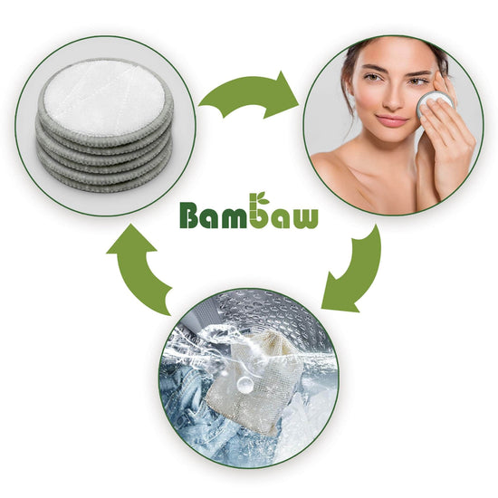 Bambaw Make Up Bambaw Reusable Make Up Pads 10 Pack & Laundry Bag