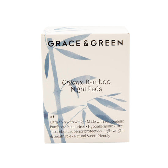 Grace & Green Period Products Organic Bamboo Pads - Ultra-thin with Wings - Grace & Green