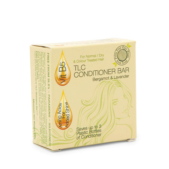 Palm Free Irish Soap Shampoo Silky Soft TLC Conditioner Bar - Bergamot & Lavender