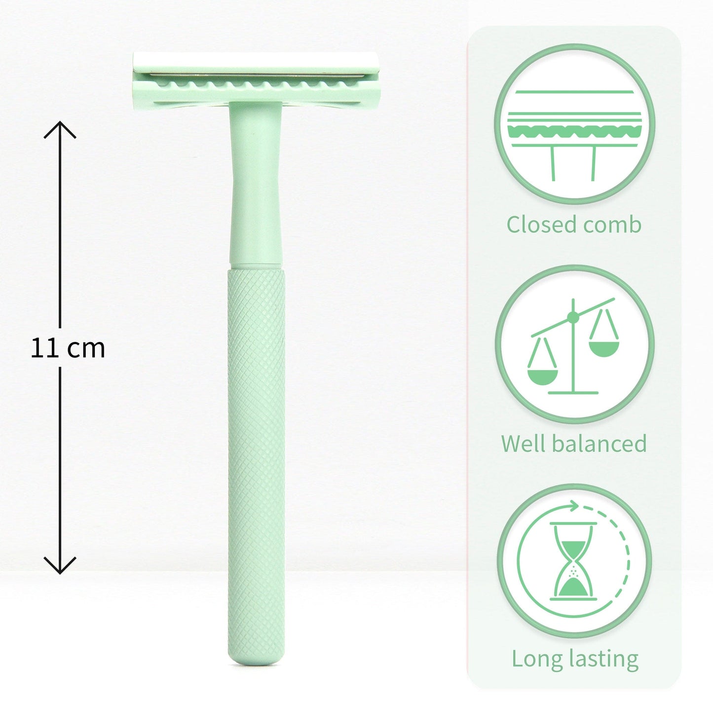 Bambaw Shaving Accessories Mint Green Bambaw Stainless Steel Safety Razor