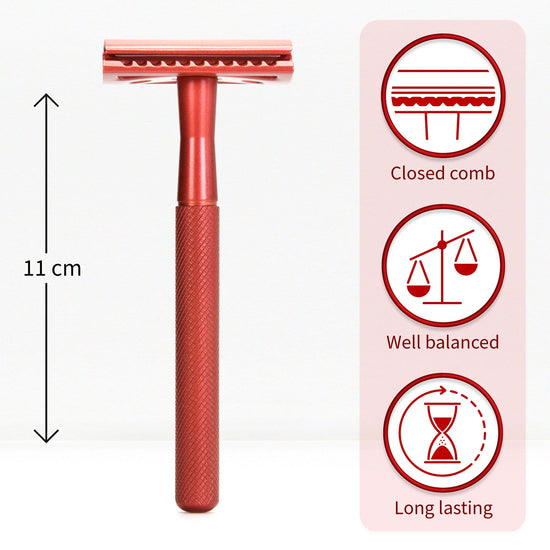 Bambaw Shaving Accessories Red Bambaw Stainless Steel Safety Razor