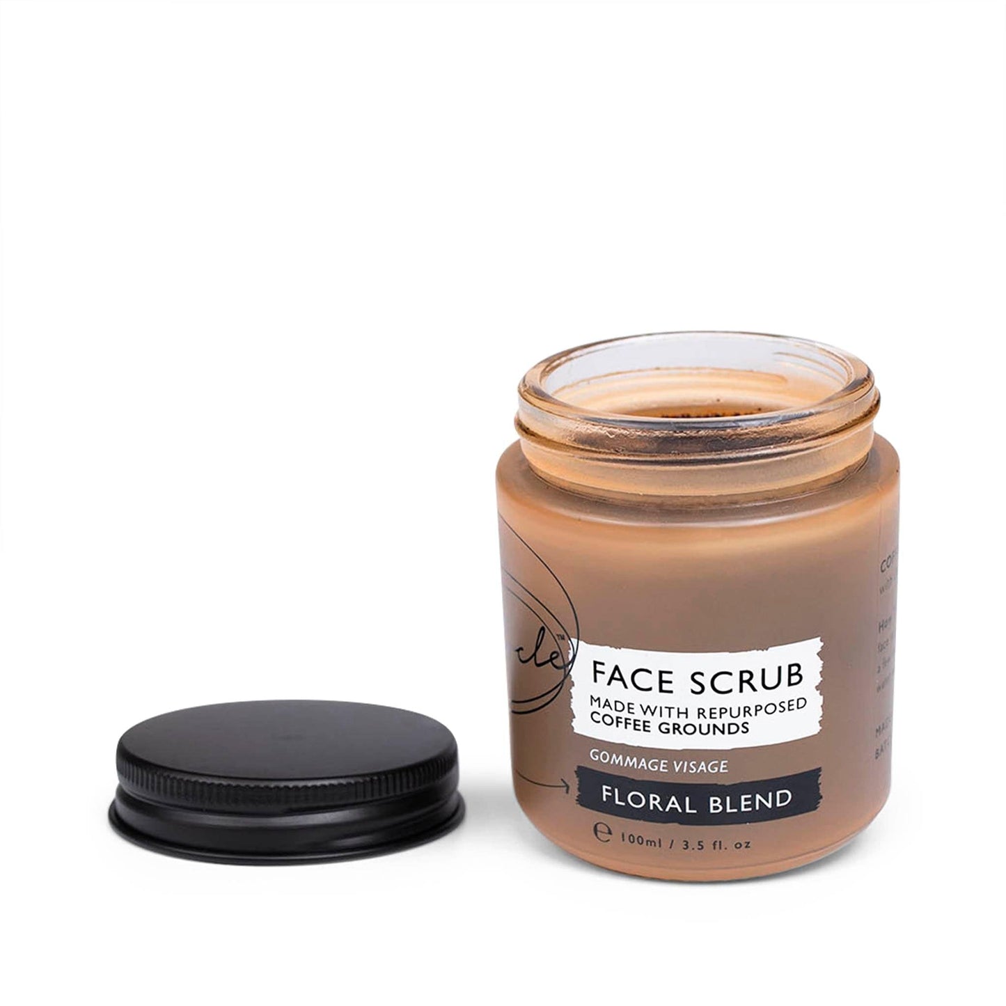 UpCircle Skincare Coffee Face Scrub - Floral Blend for Sensitive Skin 100ml Jar - UpCircle Beauty