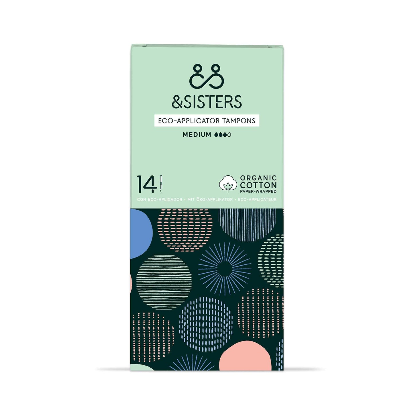 & SISTERS Tampons Medium Eco-applicator Tampons - Plastic-Free and Organic Cotton - & SISTERS