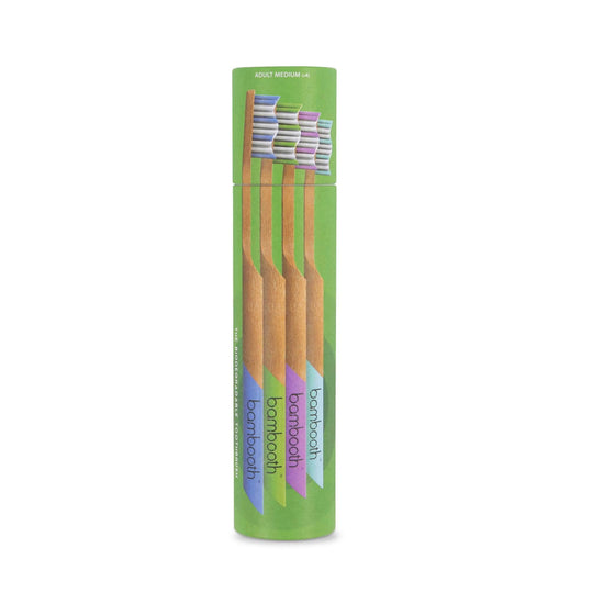Bambooth Toothbrush Bamboo Toothbrush Adult Medium - Multipack