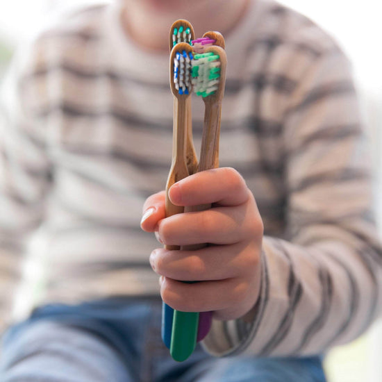 Bambooth Toothbrush Bamboo Toothbrush Kids Bambino - Coral Pink