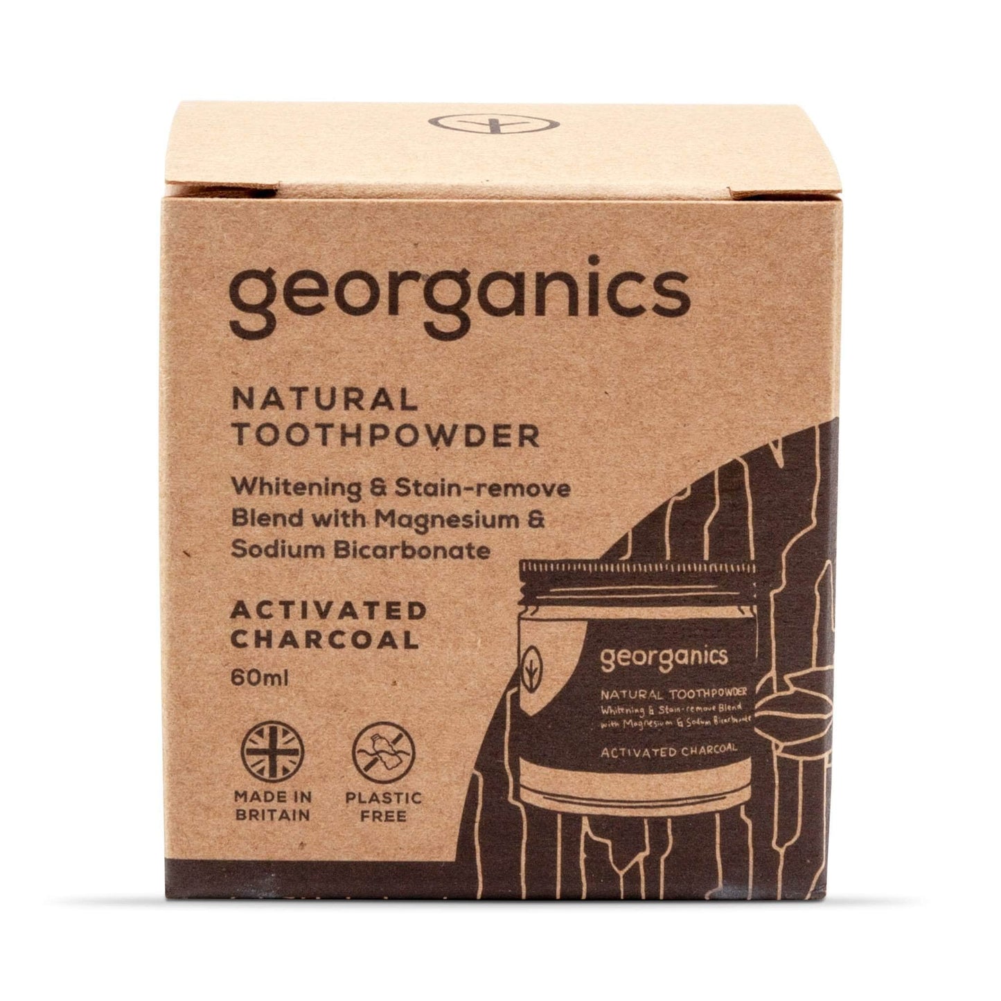 Georganics Toothpaste Georganics - Toothpowder - Activated Charcoal 60ml