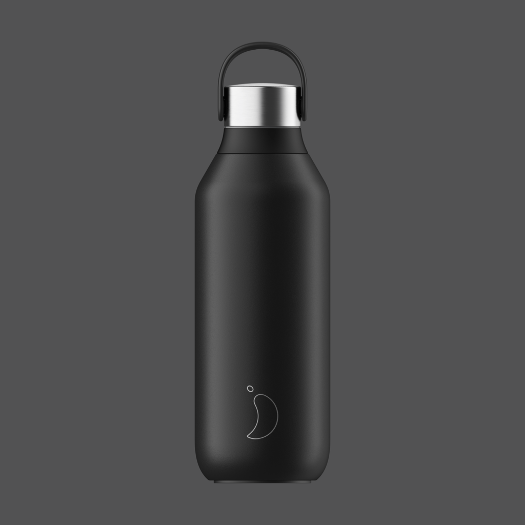 Chilly's Water Bottles Chilly’s 500ml Series 2 Stainless Steel Water Bottle - Abyss Black