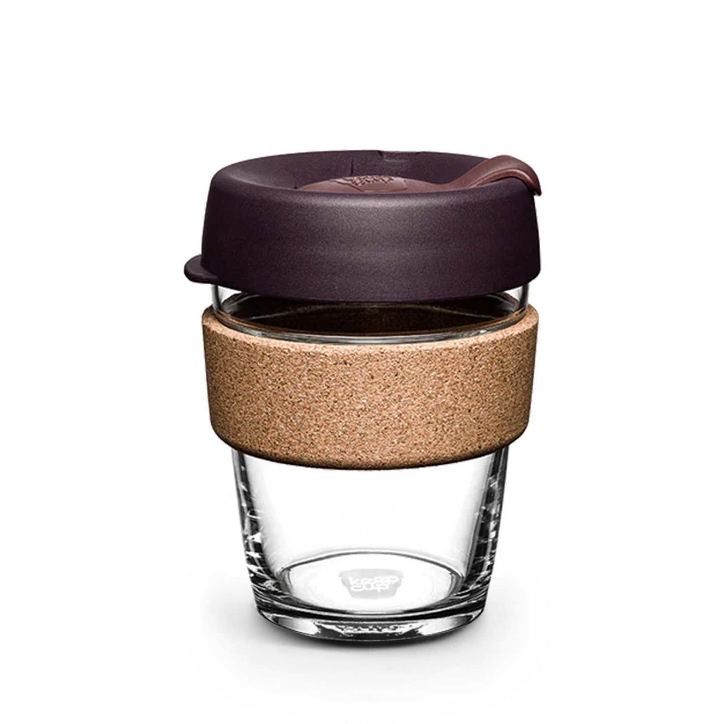 KeepCup Brew Cork - Tempered Glass with Cork Band - Reusable Coffee Cup - 340ml - Alder