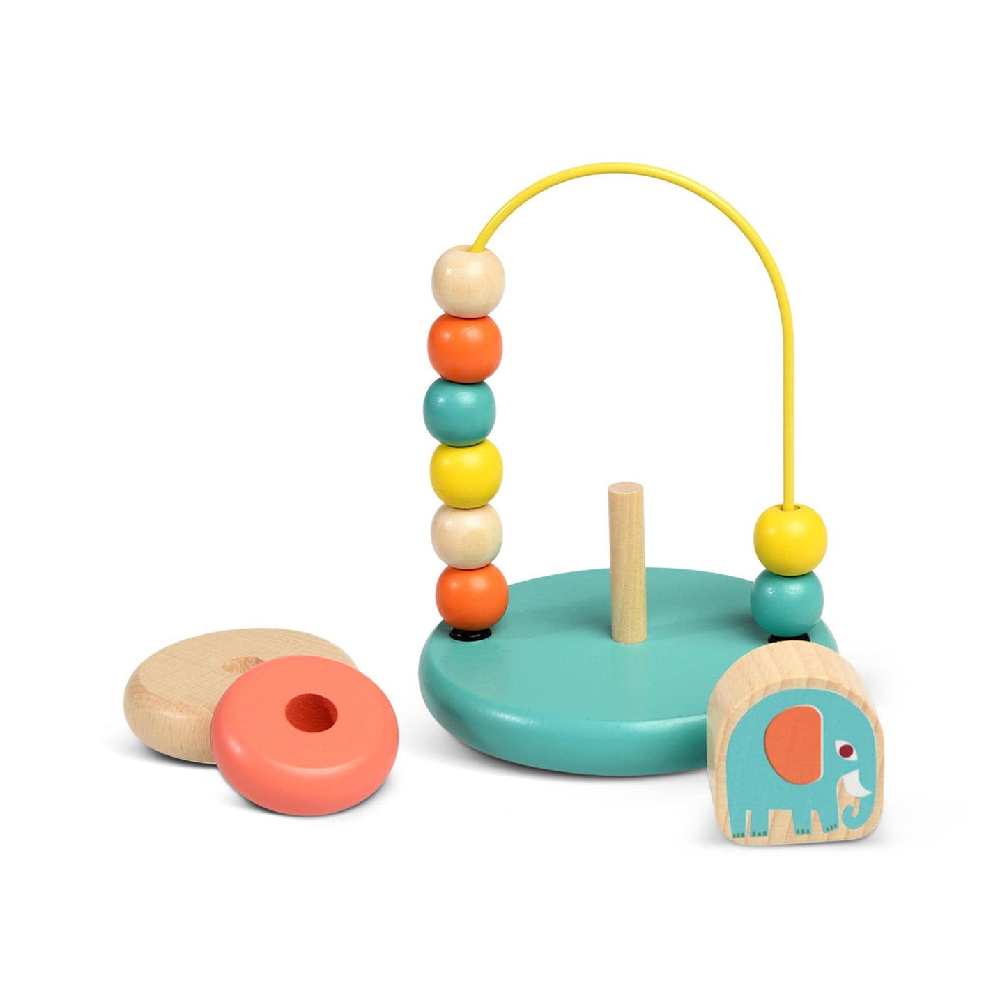 Rex Baby Toys & Activity Equipment Wooden Bead Loop and Stacker Toy - Wild Wonders - Mini - Rex London