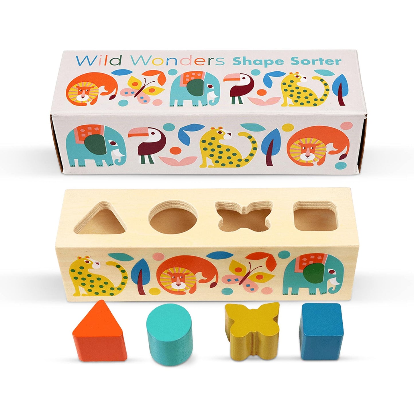 Rex Baby Toys & Activity Equipment Wooden Shape Sorter - Wild Wonders - Rex London
