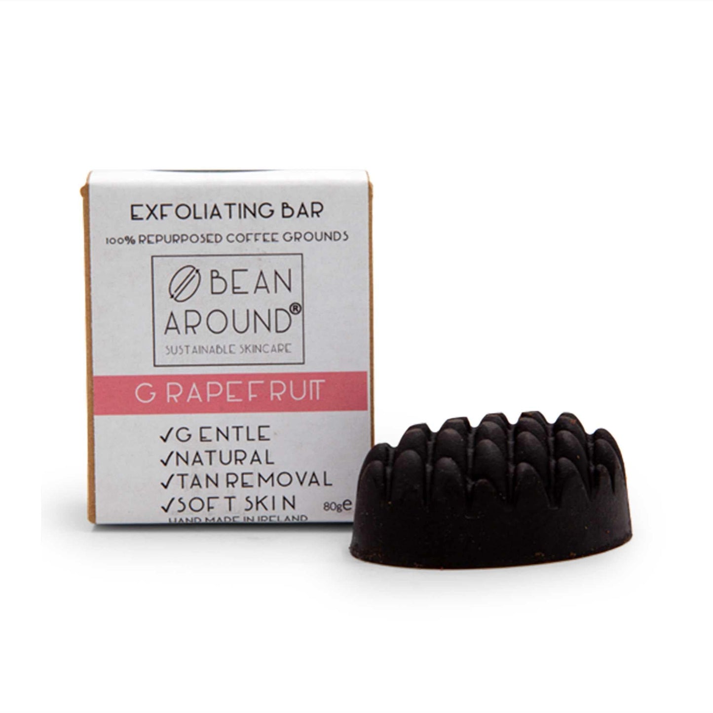 Bean Around Bar Soap Grapefruit Bean Around Exfoliating Soap Bar 80g