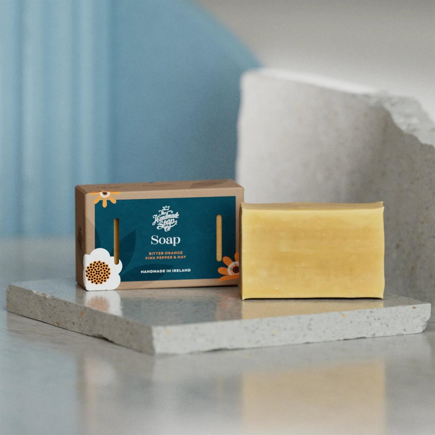 The Handmade Soap Company Bar Soap Soap Bar - Bitter Orange, Pink Pepper & Hay, 140g - The Handmade Soap Company