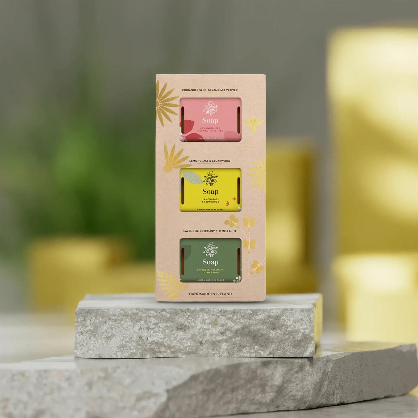 The Handmade Soap Company Bar Soap Soap Gift Set - Lemongrass, Lavender & Coriander, 3 x 140g - The Handmade Soap Company