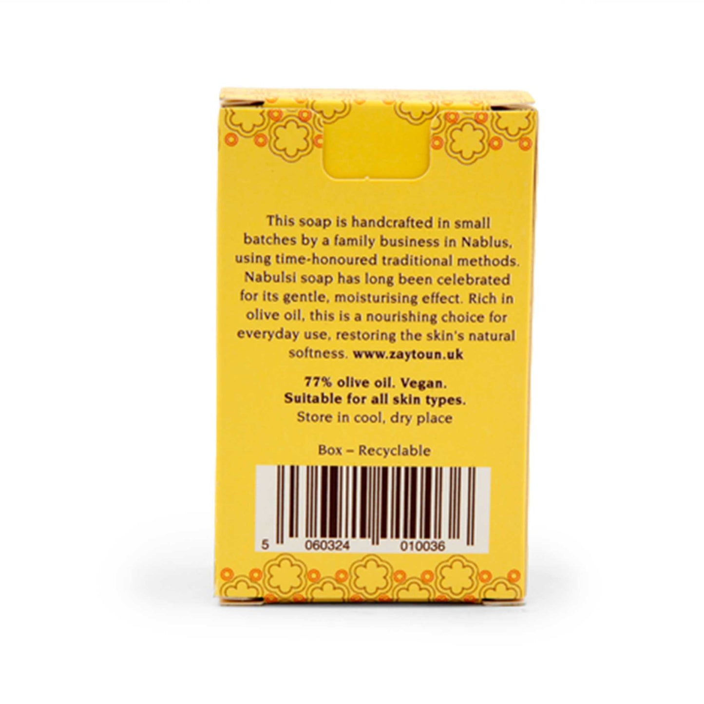 Zaytoun Bar Soap Zaytoun from Palestine - Olive Oil Soap 100g - Lemon