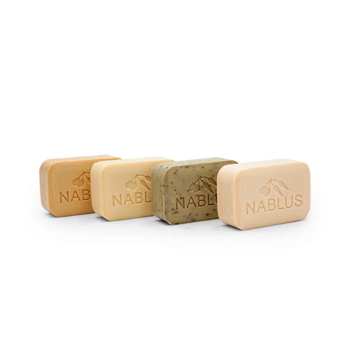 Zaytoun Bar Soap Zaytoun from Palestine - Olive Oil Soap Collection 4x100g (Pure, Lemon, Rose & Sage)