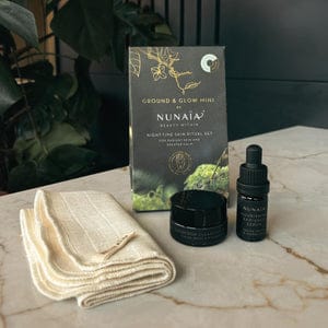 Nunaia Bath & Body Gift Sets Ground and Glow Mini Skin Ritual Set - Travel Size - Organic