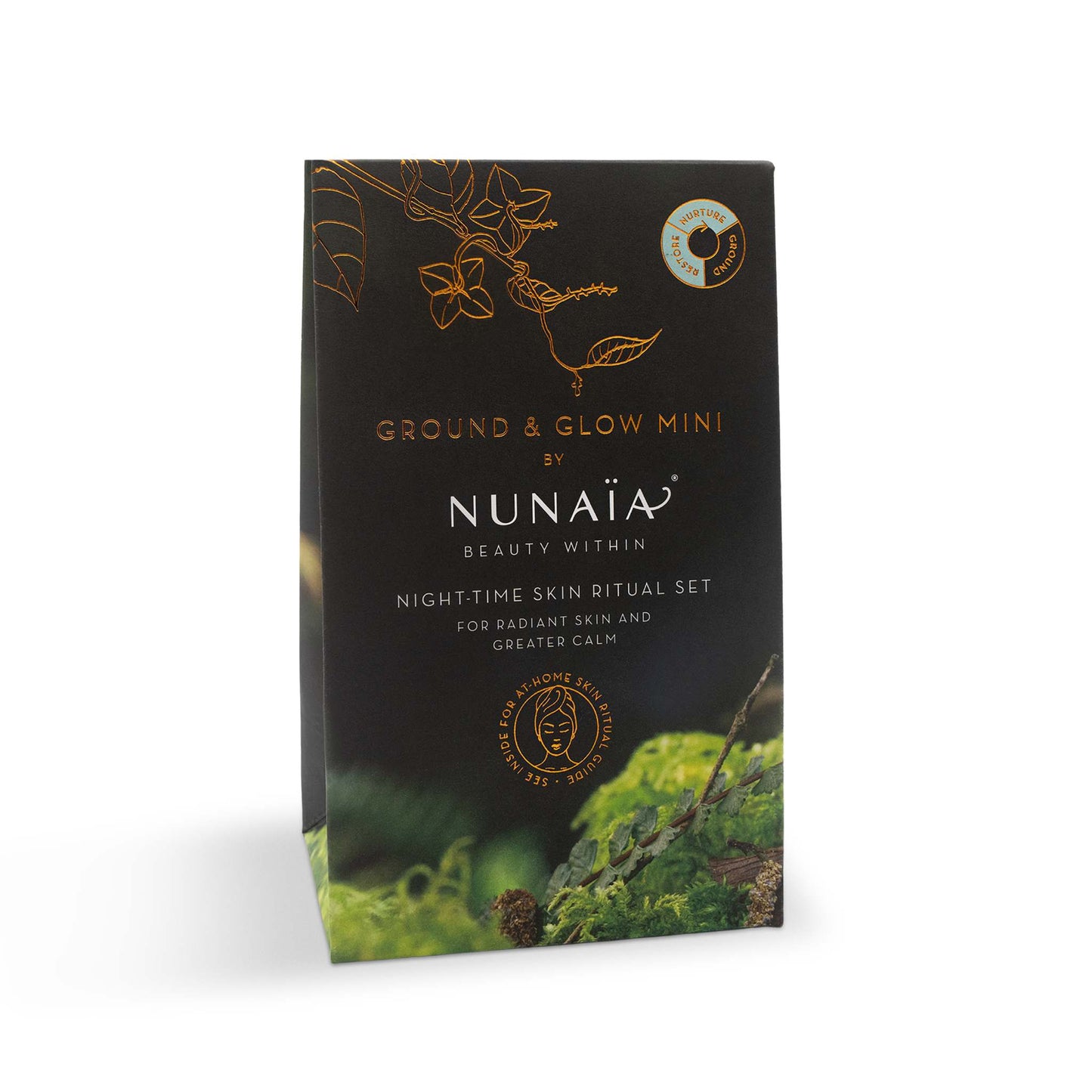 Nunaia Bath & Body Gift Sets Ground and Glow Mini Skin Ritual Set - Travel Size - Organic