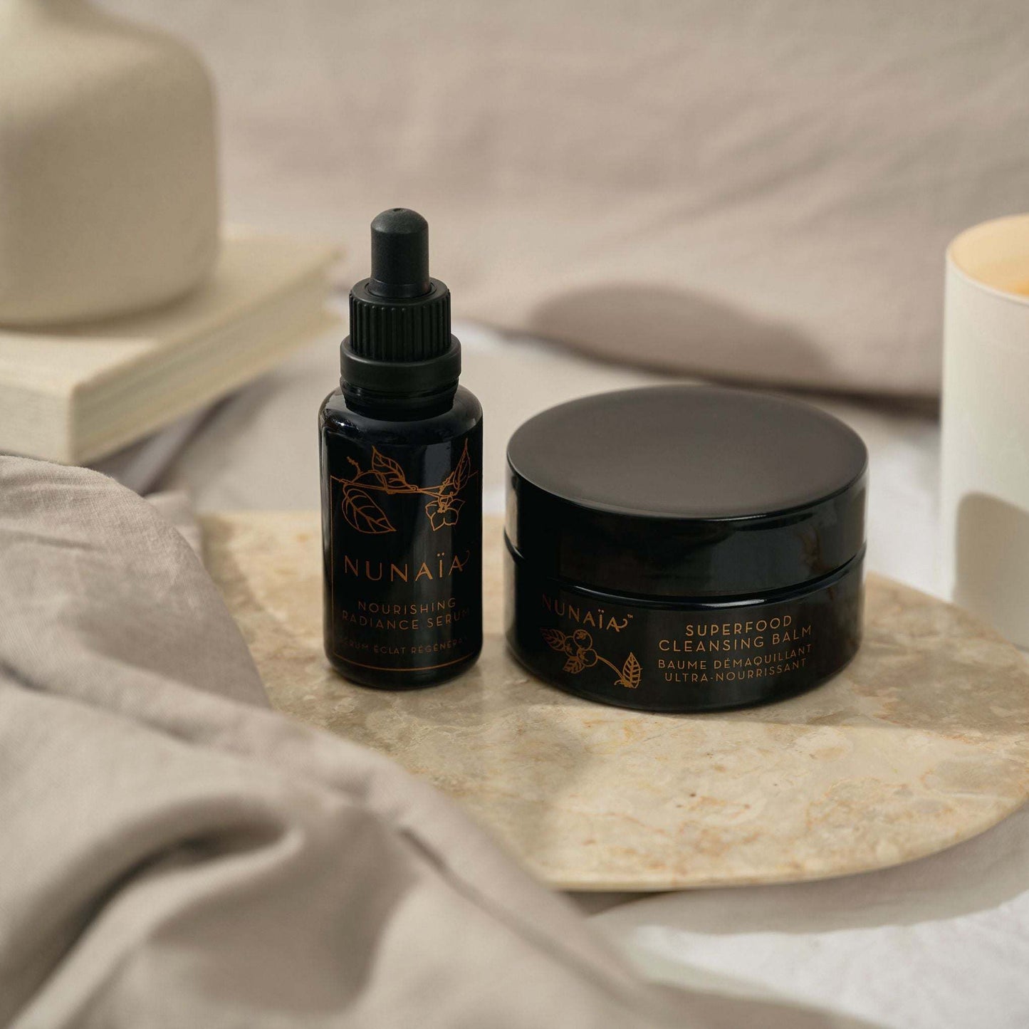 Nunaia Bath & Body Gift Sets Ground and Glow Skin Ritual Set - Organic Skincare Gift Set