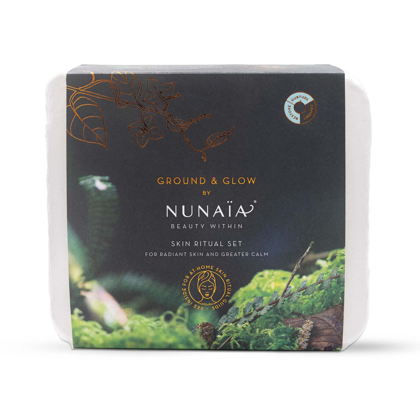 Nunaia Bath & Body Gift Sets Ground and Glow Skin Ritual Set - Organic Skincare Gift Set