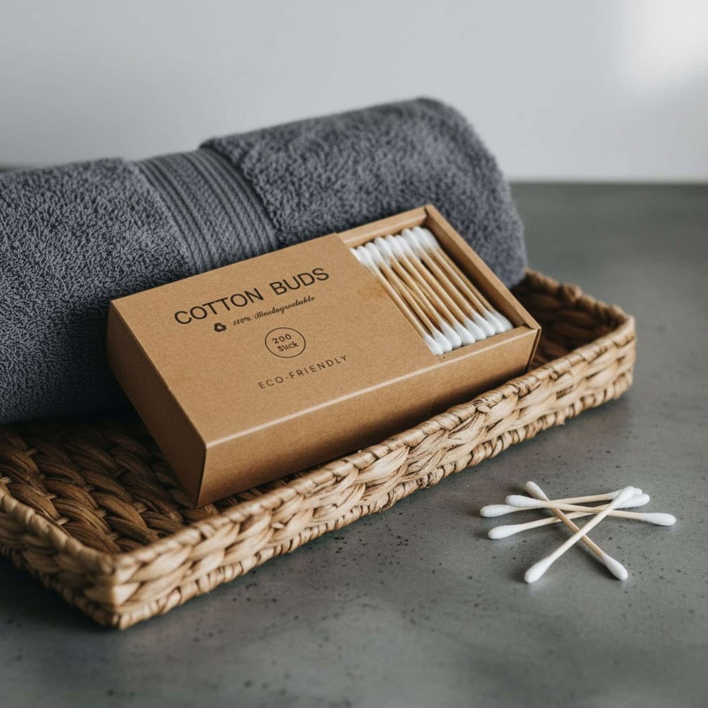 Pepperlane Bathroom Bamboo Cotton Buds (200pcs)