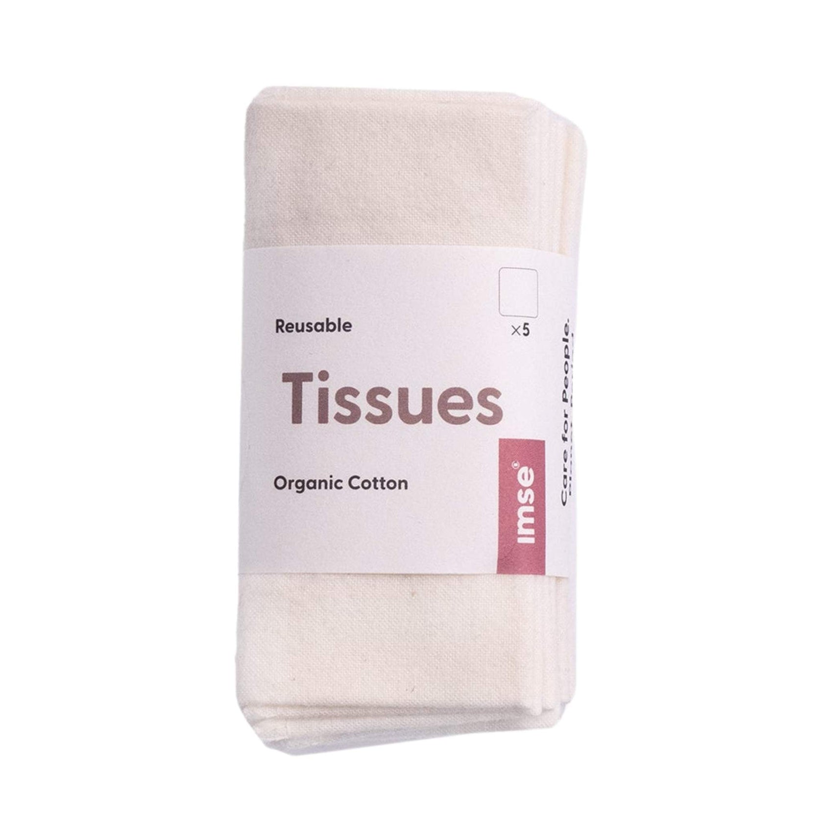 Reusable Tissues - Organic Cotton - Natural - 5 Pack - Imse Vimse – Faerly