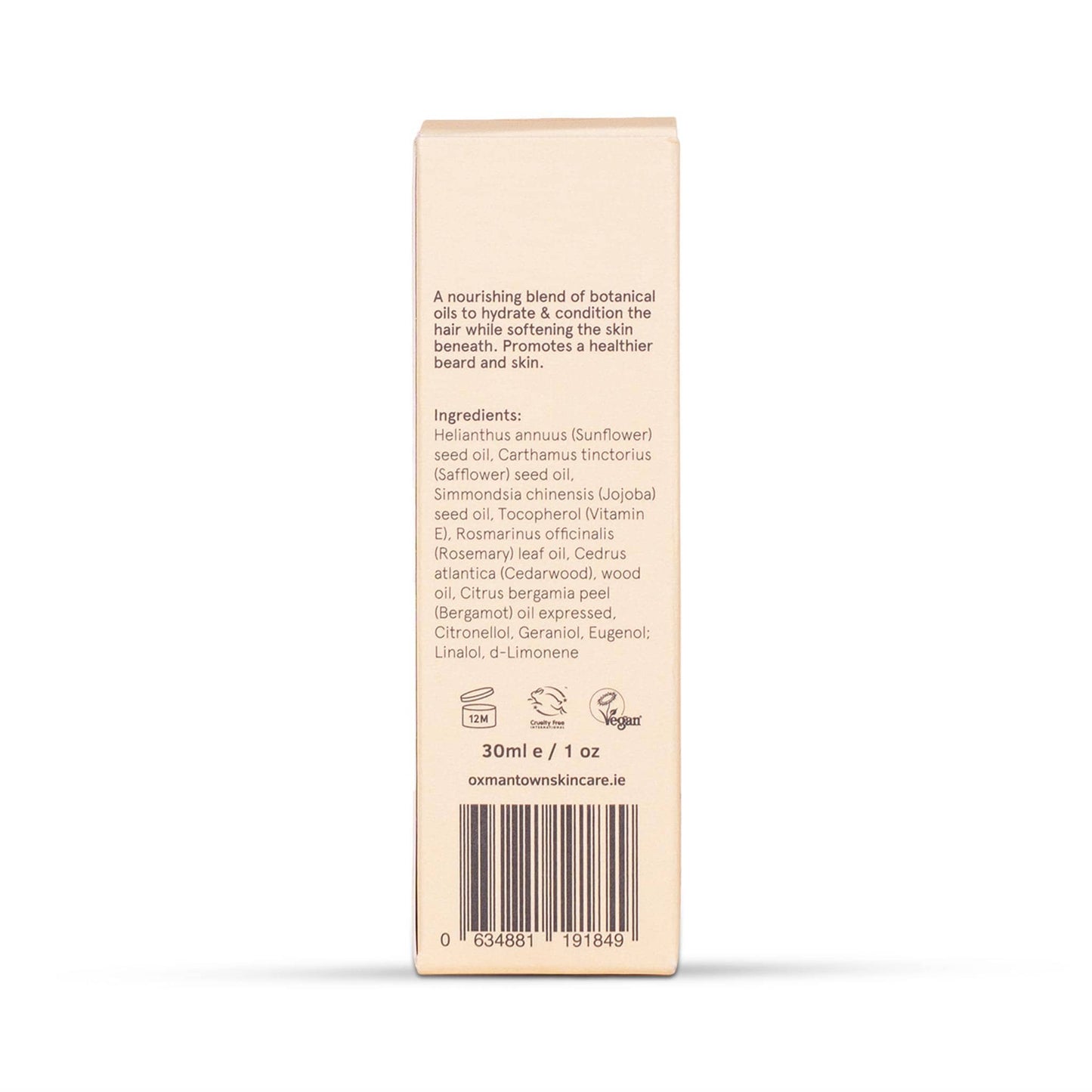 Oxmantown Beard Oil No.17 Beard Oil - Rosemary & Cedarwood - 30ml - Oxmantown Skincare
