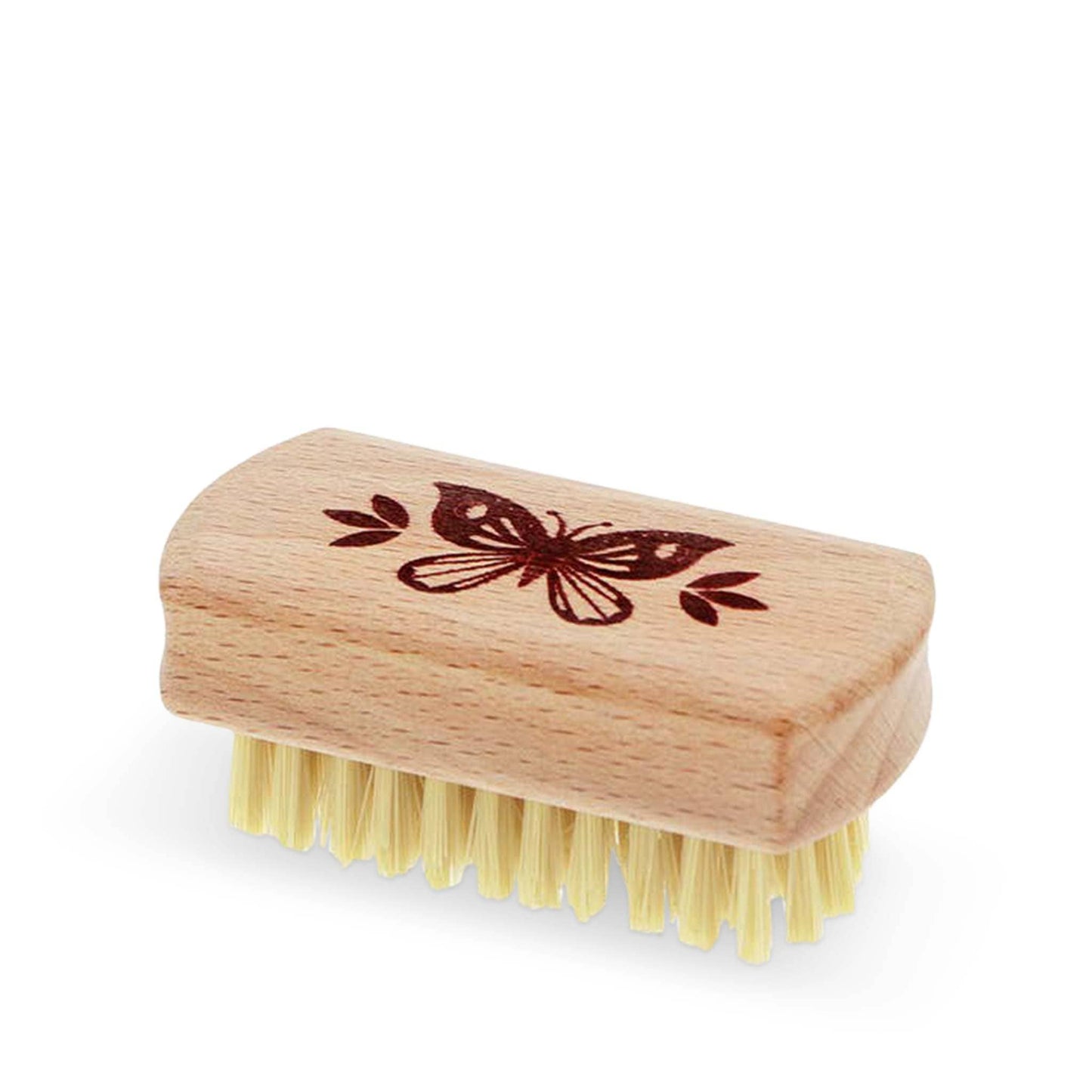 Rex Brushes Butterfly Rex Mini Wooden Nail Brush - Beech Wood Handle - Soft Bristles - Animal Design - Set of 3