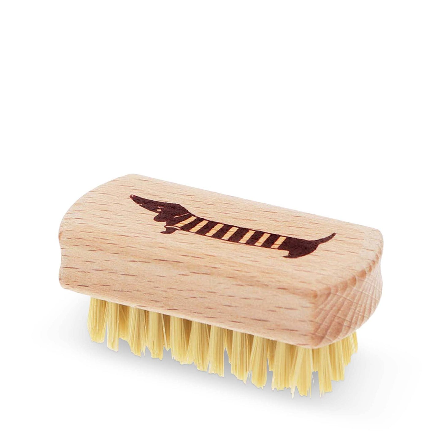 Rex Brushes Sausage Dog Rex Mini Wooden Nail Brush - Beech Wood Handle - Soft Bristles - Animal Design - Set of 3