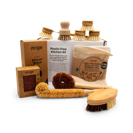 Pepperlane Brushes Wooden Brushes Kitchen Starter Pack RRP 35