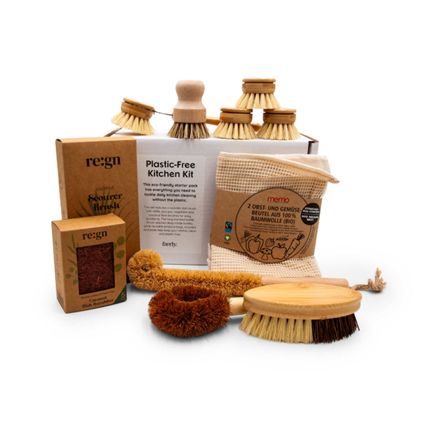 Pepperlane Brushes Wooden Brushes Kitchen Starter Pack RRP 35