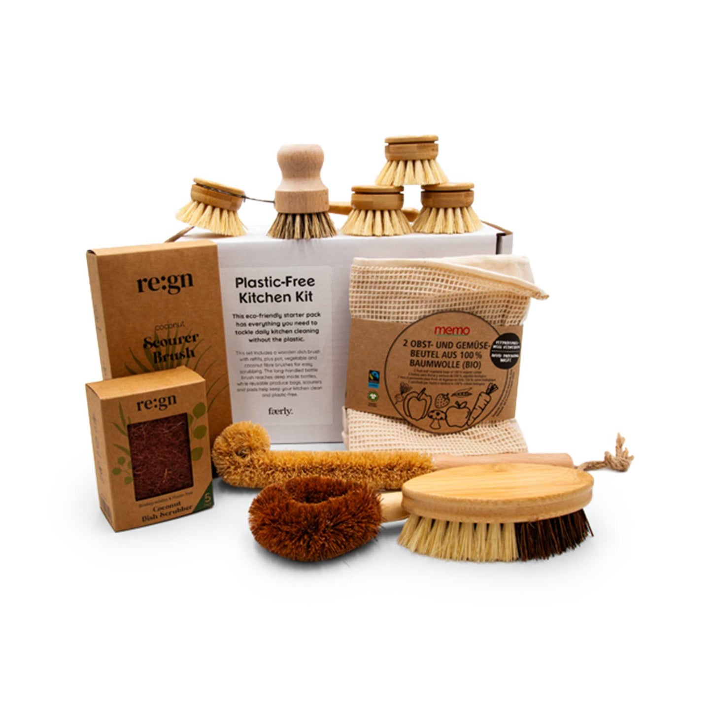 Pepperlane Brushes Wooden Brushes Kitchen Starter Pack RRP 35