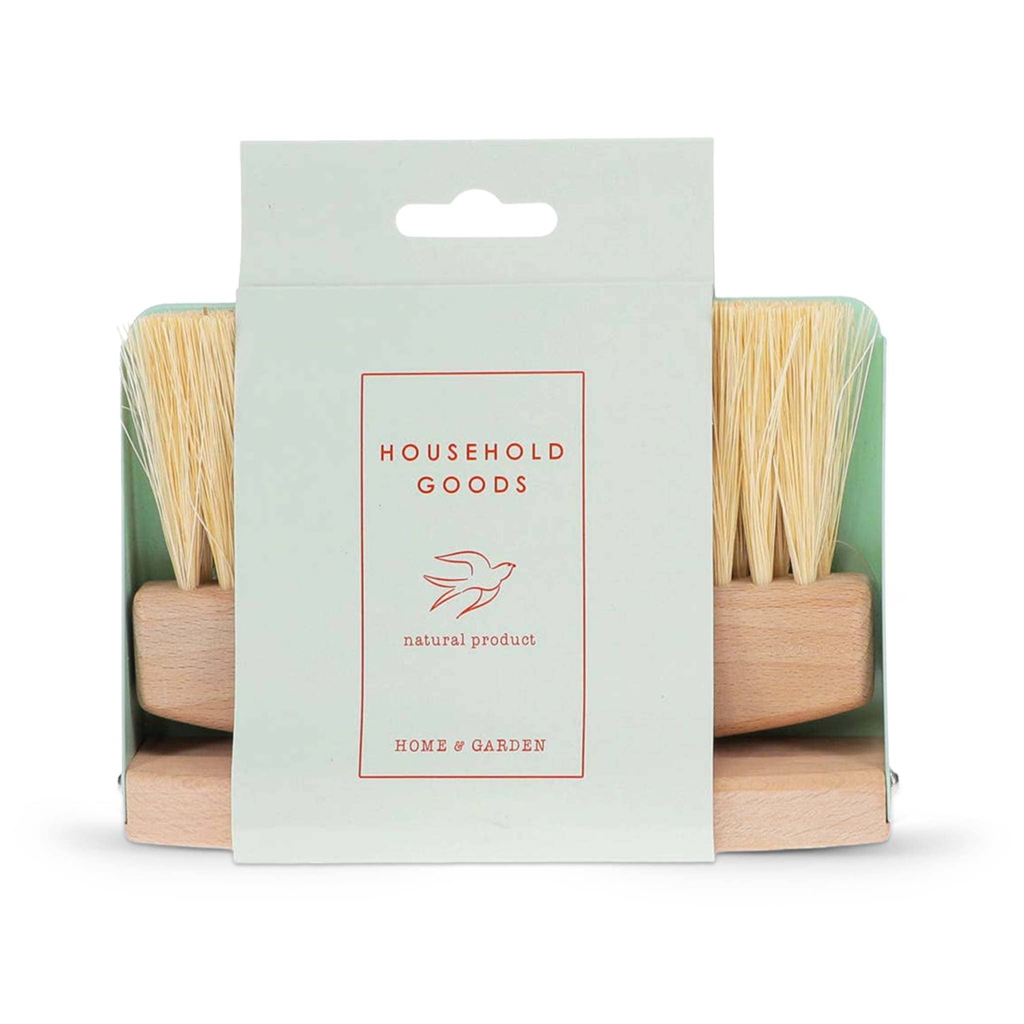 Rex Brushes Wooden Table Brush and Pan Set - Plant-Based Bristles - Magnetic Storage - Pistachio Green / Soft Grey - 2-Piece