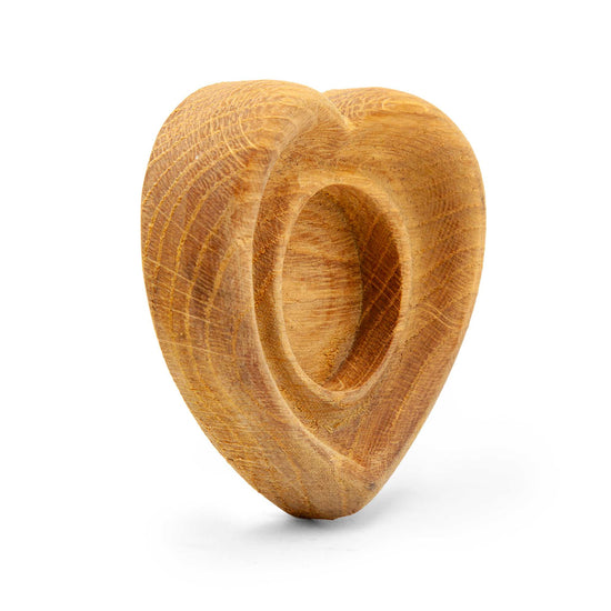 Faerly Candle Holder Oak Tealight Holder - Heart