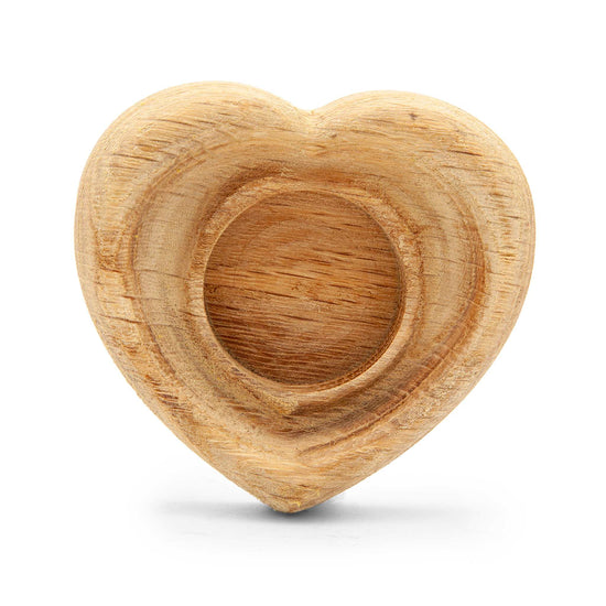 Faerly Candle Holder Oak Tealight Holder - Heart