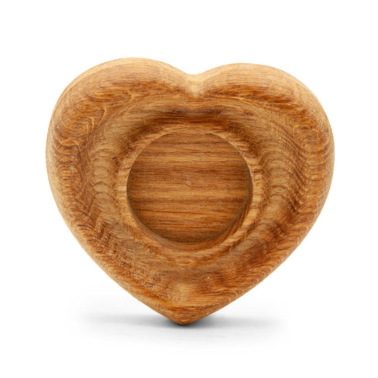 Faerly Candle Holder Oak Tealight Holder - Heart