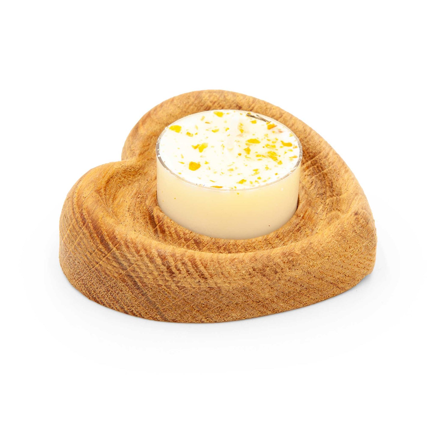 Faerly Candle Holder Oak Tealight Holder - Heart