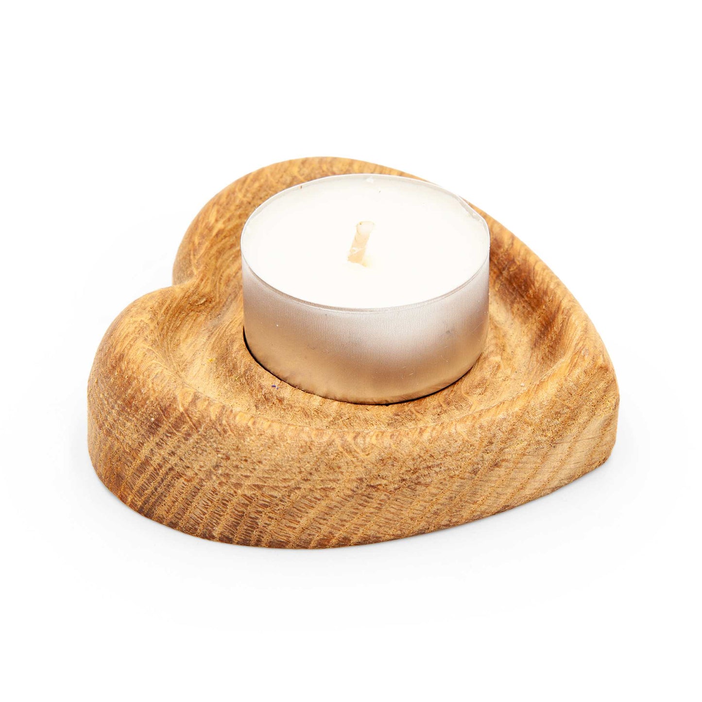 Faerly Candle Holder Oak Tealight Holder - Heart