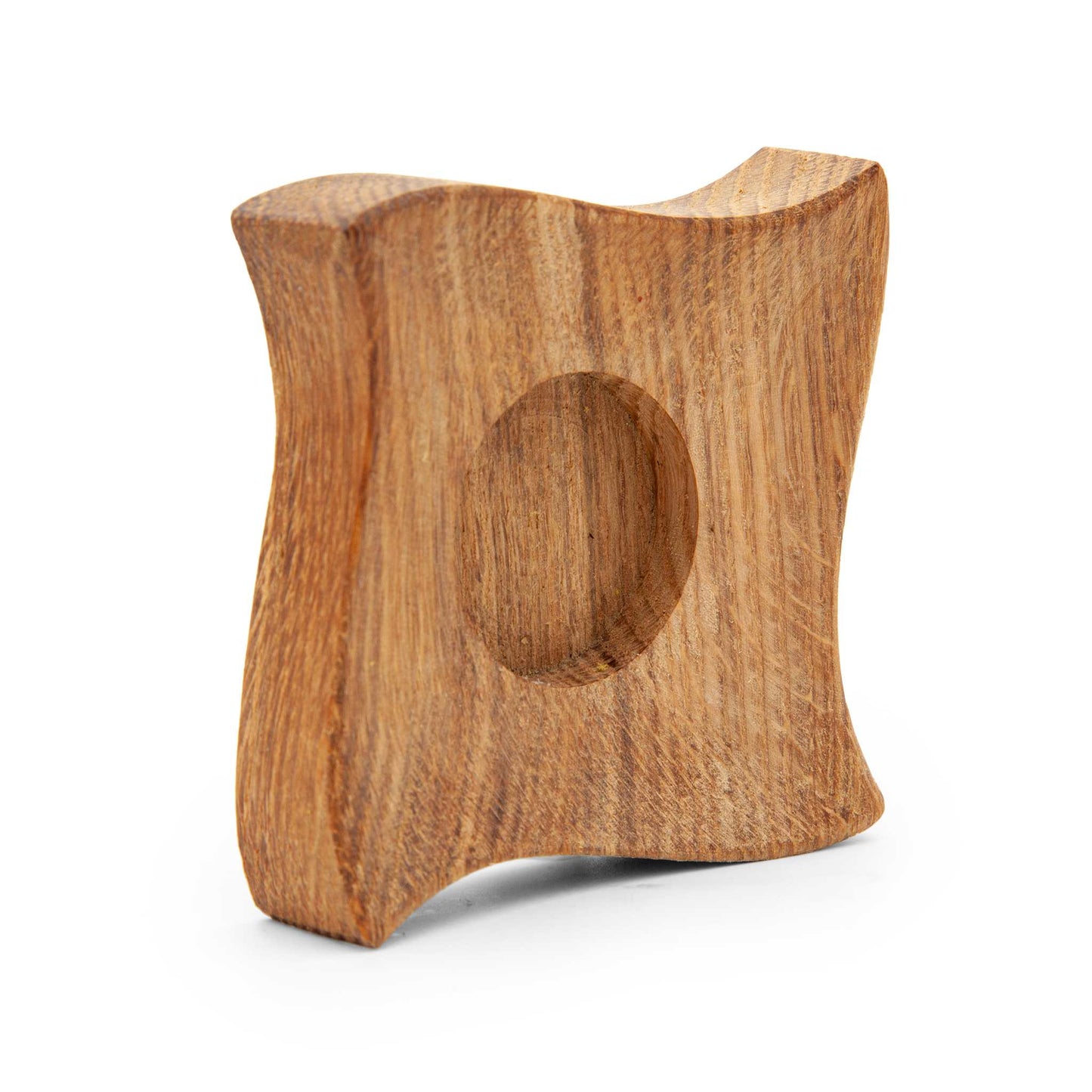 Faerly Candle Holder Oak Tealight Holder - Scalloped