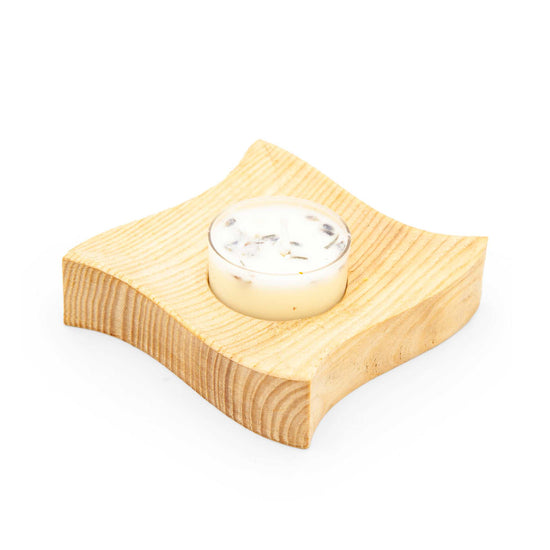 Faerly Candle Holder Oak Tealight Holder - Scalloped