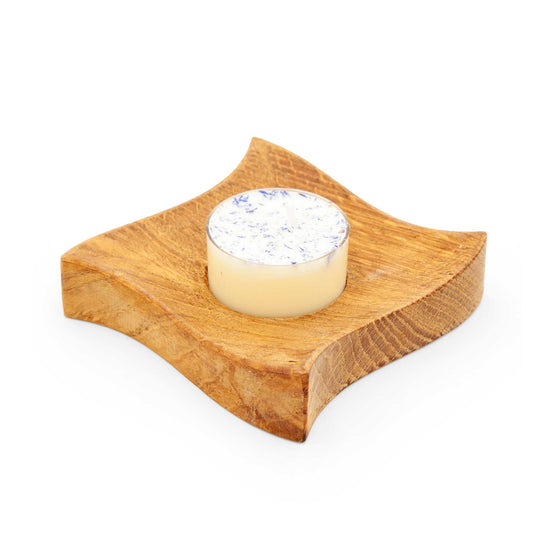 Faerly Candle Holder Oak Tealight Holder - Scalloped