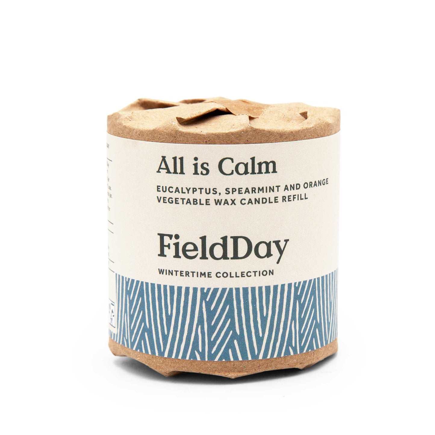 FieldDay Candles All is Calm Candle Refill – Eucalyptus, Spearmint & Orange – 210g / 30 Hours - FieldDay