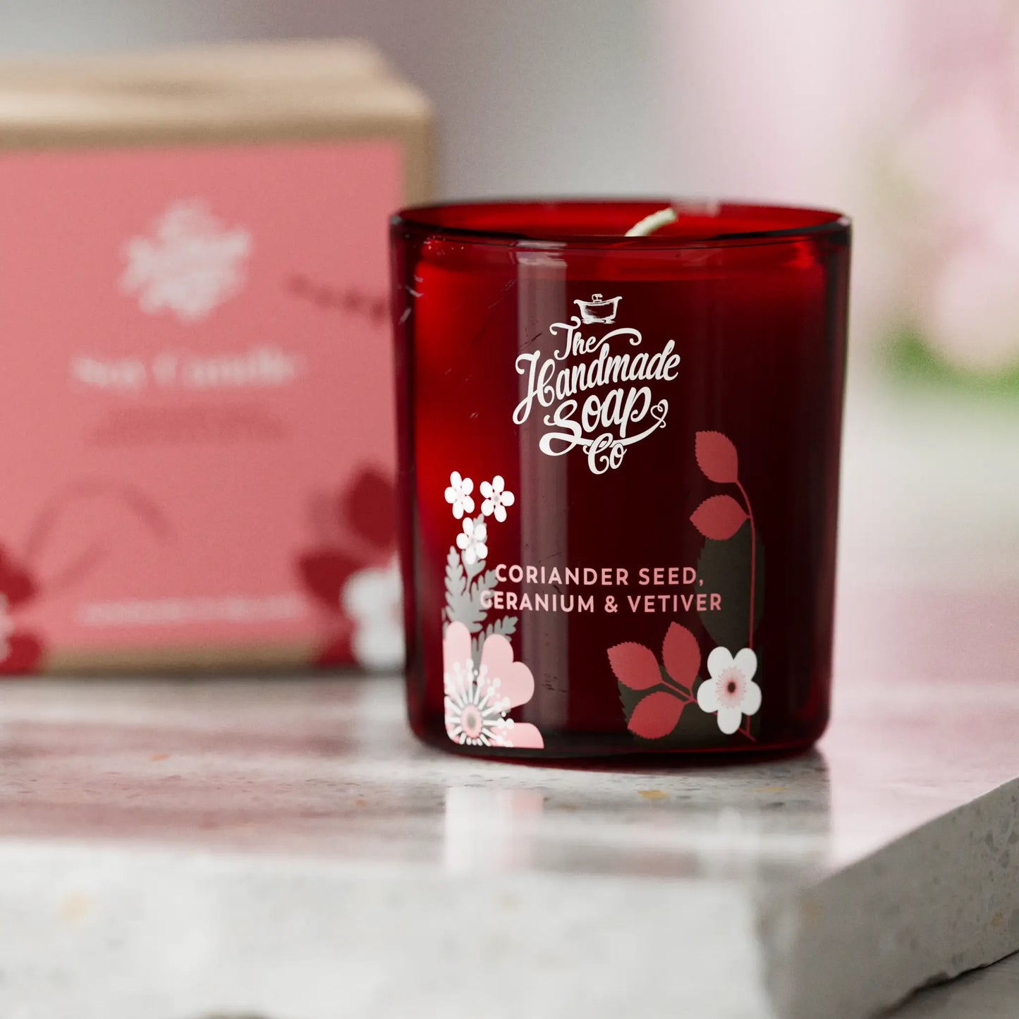 The Handmade Soap Company Candles Candle (Large) - Coriander Seed, Geranium & Vetiver 210g - The Handmade Soap Company