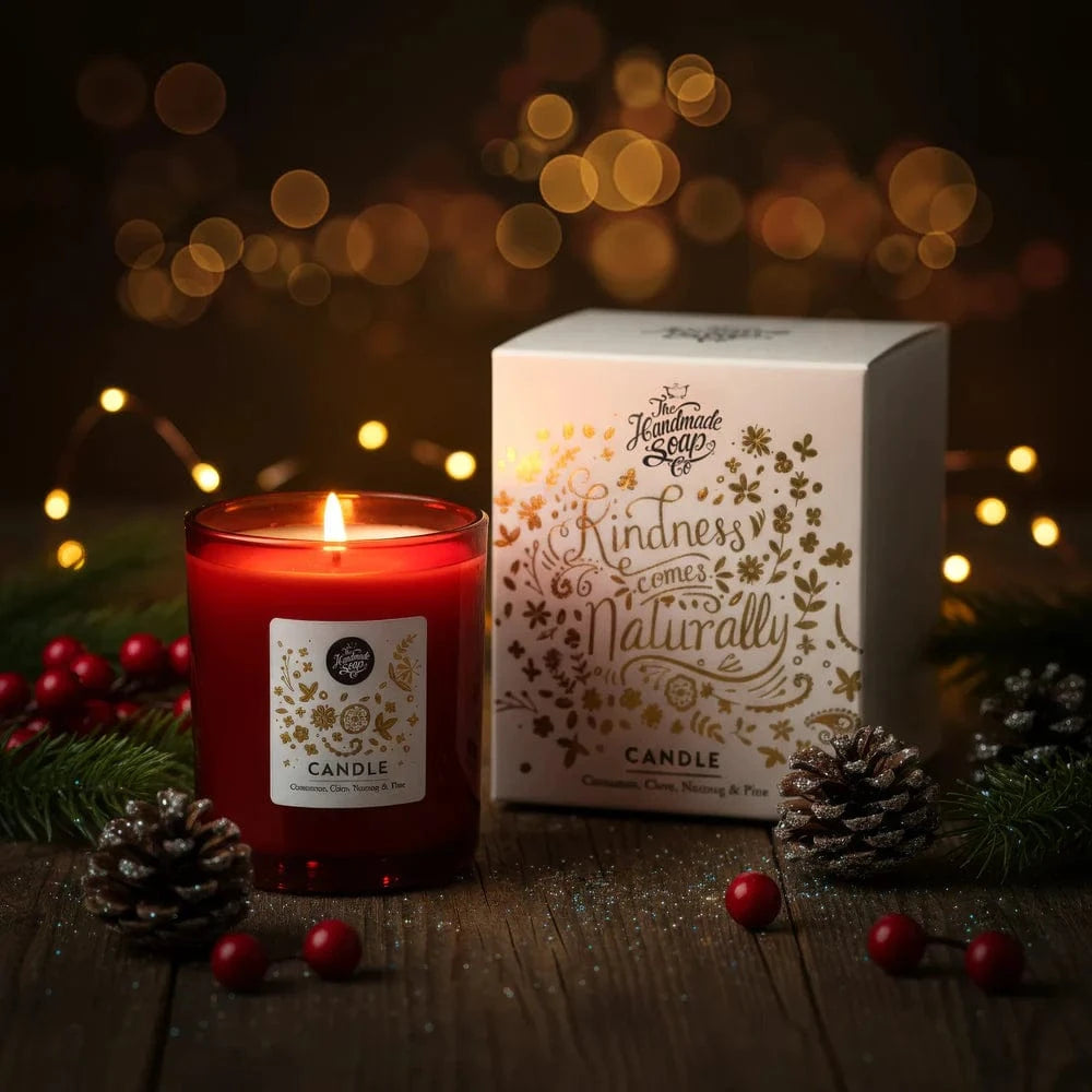 The Handmade Soap Company Candles Christmas Candle 160g - Cinnamon, Clove, Nutmeg & Pine